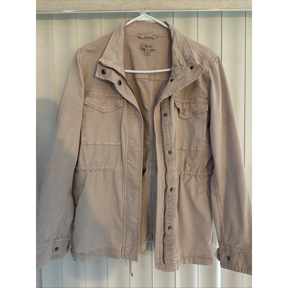 Style & Co Utility Anorak Woman's Dusty Pink Jacket Size Medium